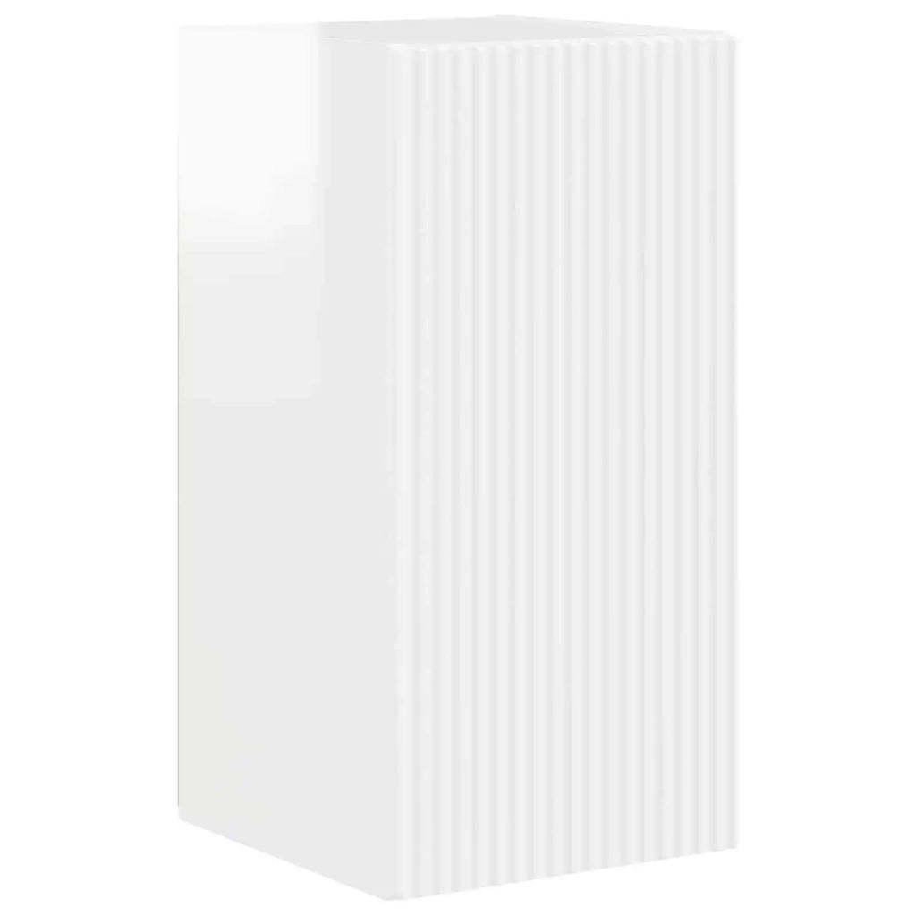 Set mobile TV 6 pcs Bianco Lucido Legno multistrato