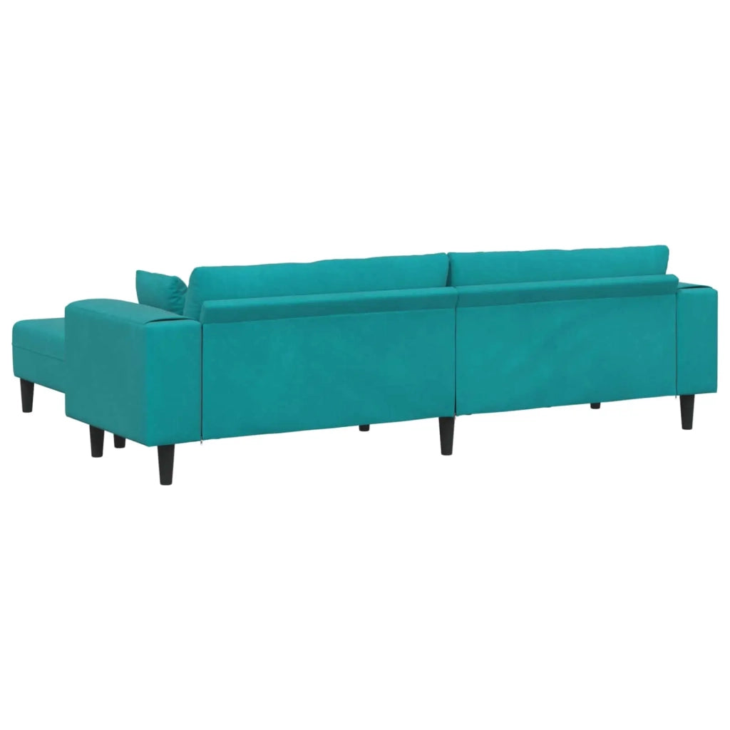 Divano 3 pcs Turchese 250 x 188 x 76 cm Velluto 3335180