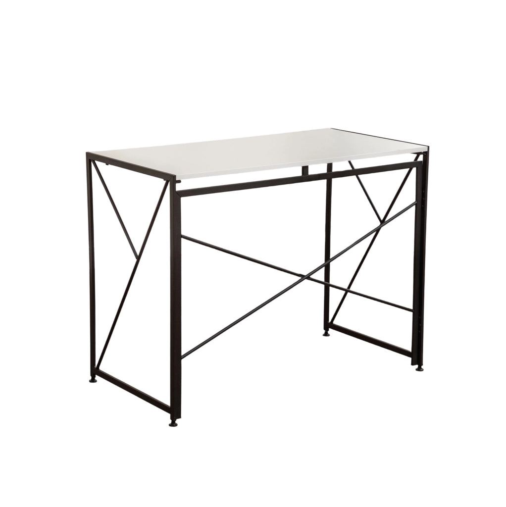 Scrivania pieghevole bianca in MDF 99x50x75 cm, ideale per casa e ufficio