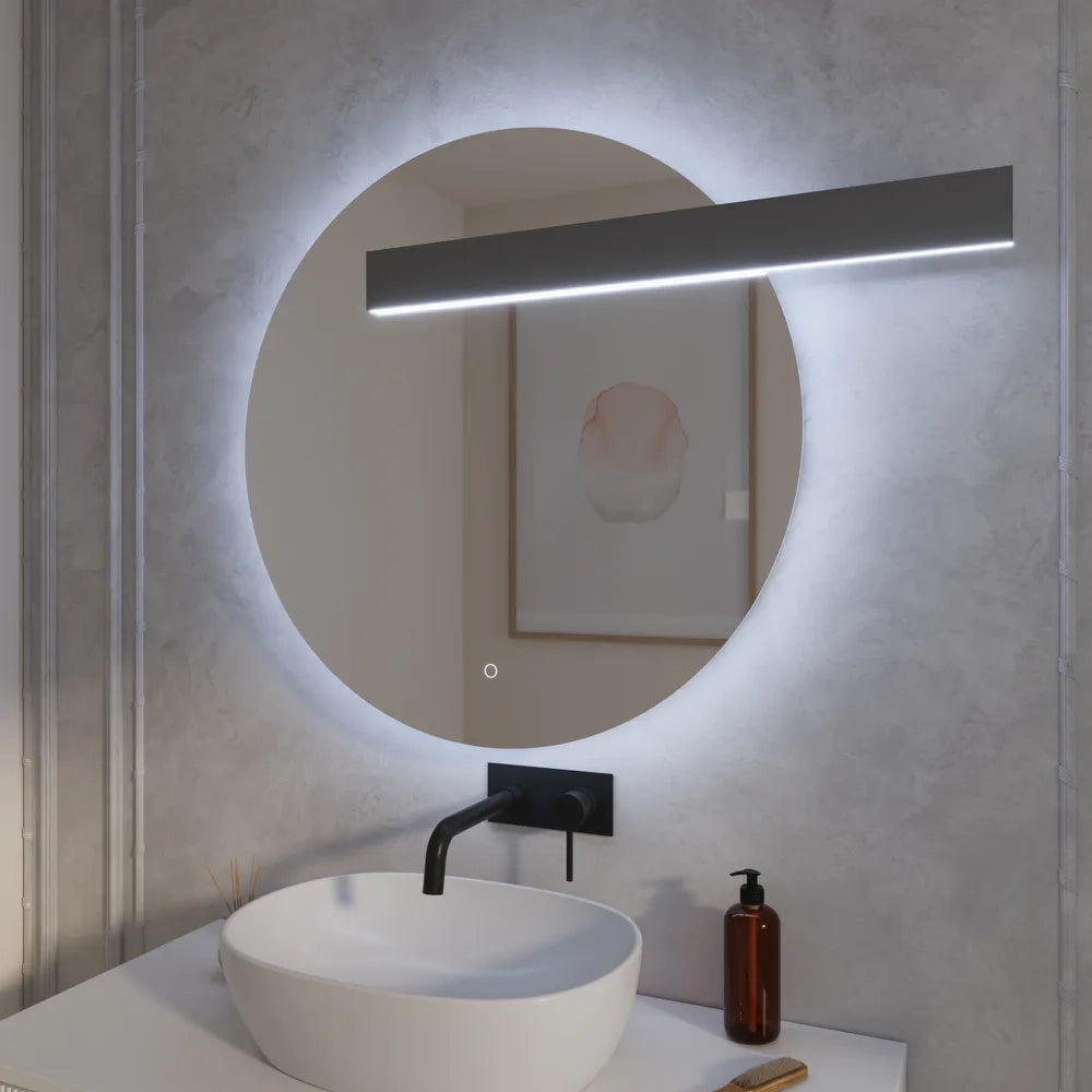 Specchio led rotondo 100cm luce calda, fredda, neutra anti-appannamento | Kaus