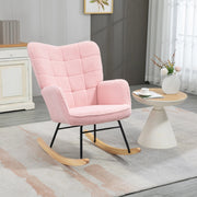 POLTRONA A DONDOLO Imbottita 98x71x101 cm Rosa