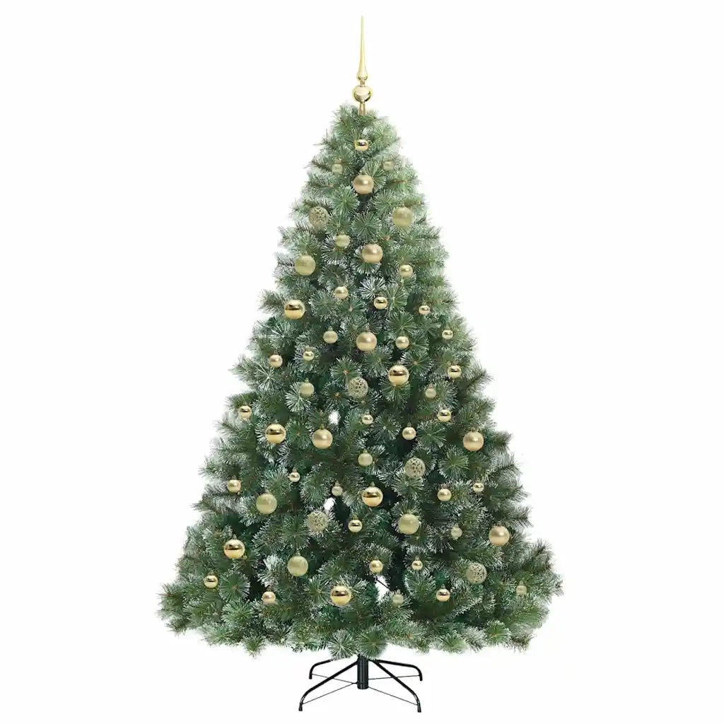 Albero di Natale artificiale con 300 LED Verde 210 cm PE e PVC