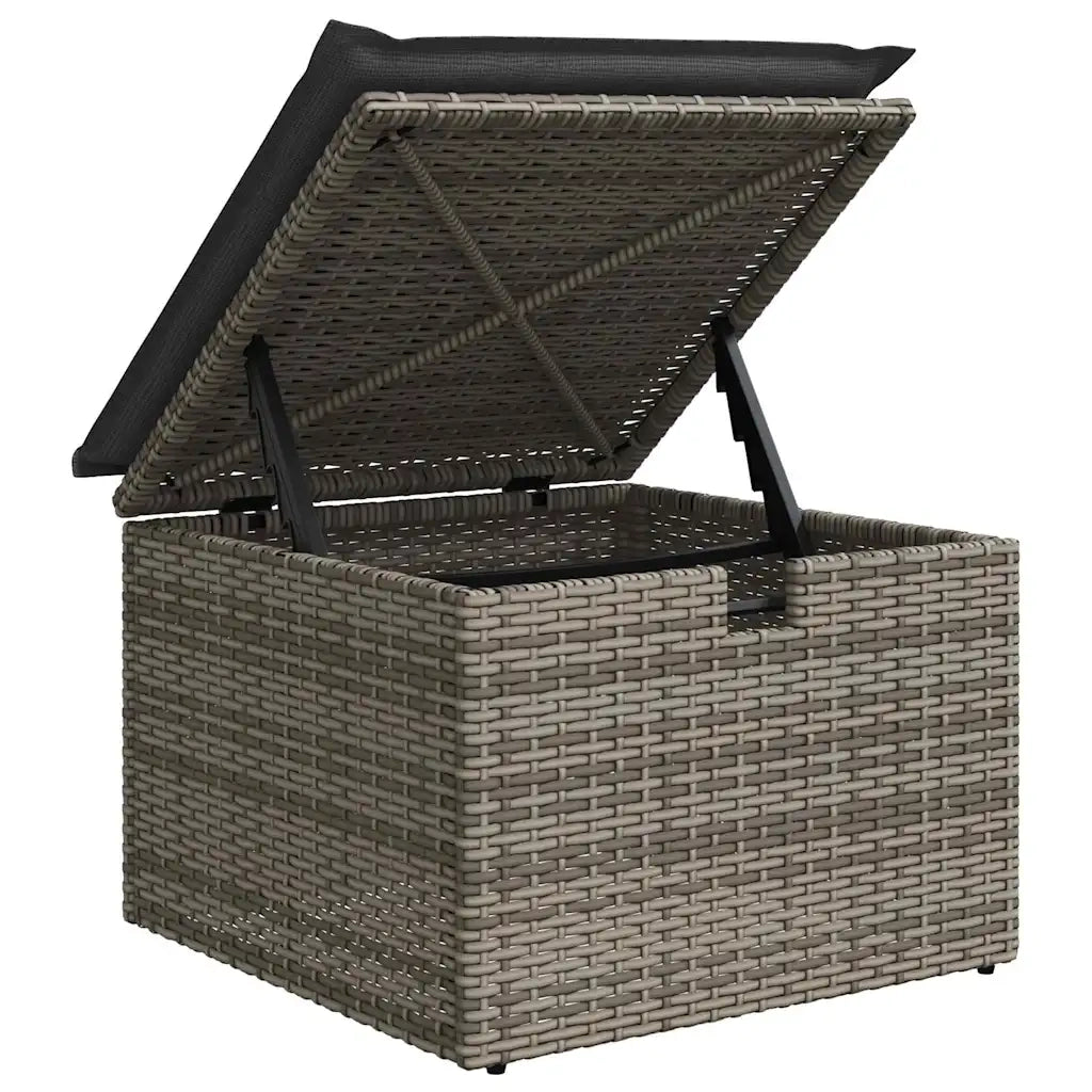 Set di divani con cuscino 4 pcs Grigio polyrattan 3359048
