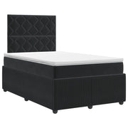 Letto box spring con materasso Nero 120 x 200 cm Velluto 3454591