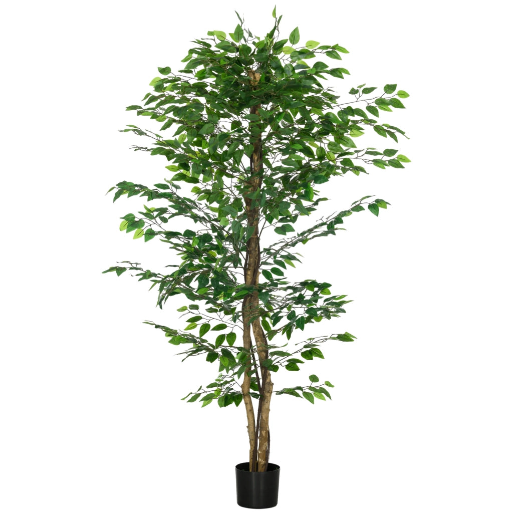 Pianta Ficus Artificiale ¨C Minimal ¨C Verde 180 cm Vaso Metallo