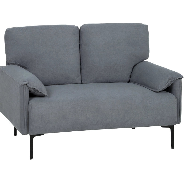 DIVANO 2 posti 127 cm Grigio con 2 cuscini schienale