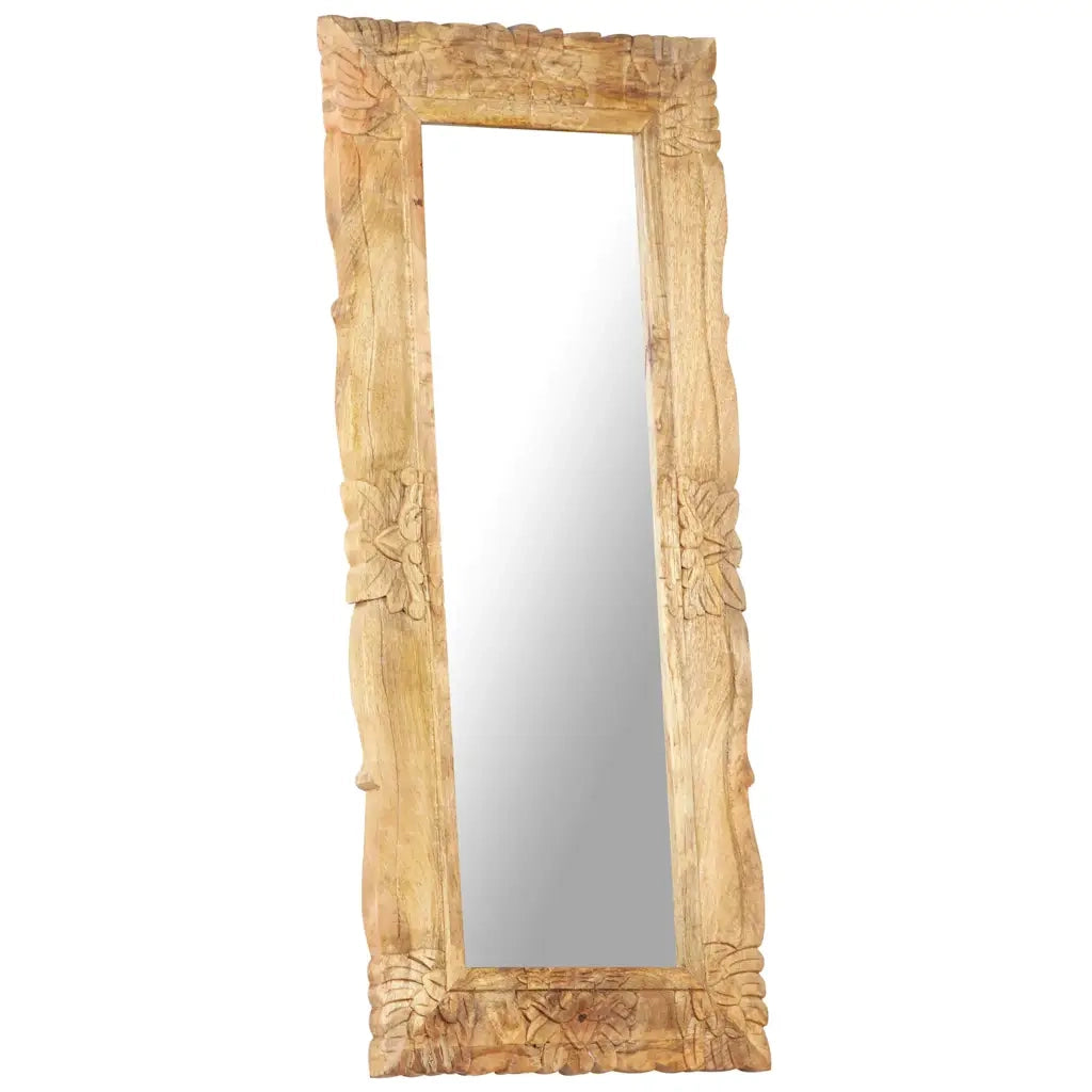Specchio 110x50 cm in Legno Massello di Mango 321637