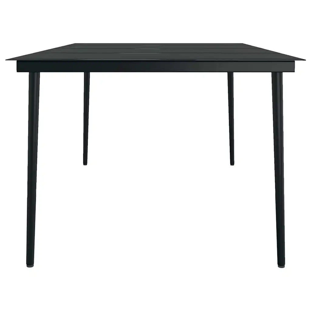 Set da Pranzo da Giardino 7 pz con Cuscini Nero 3099495