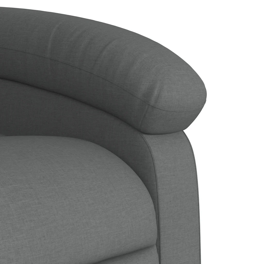 Poltrona Massaggiante Reclinabile Grigio Scuro in Tessuto 371702
