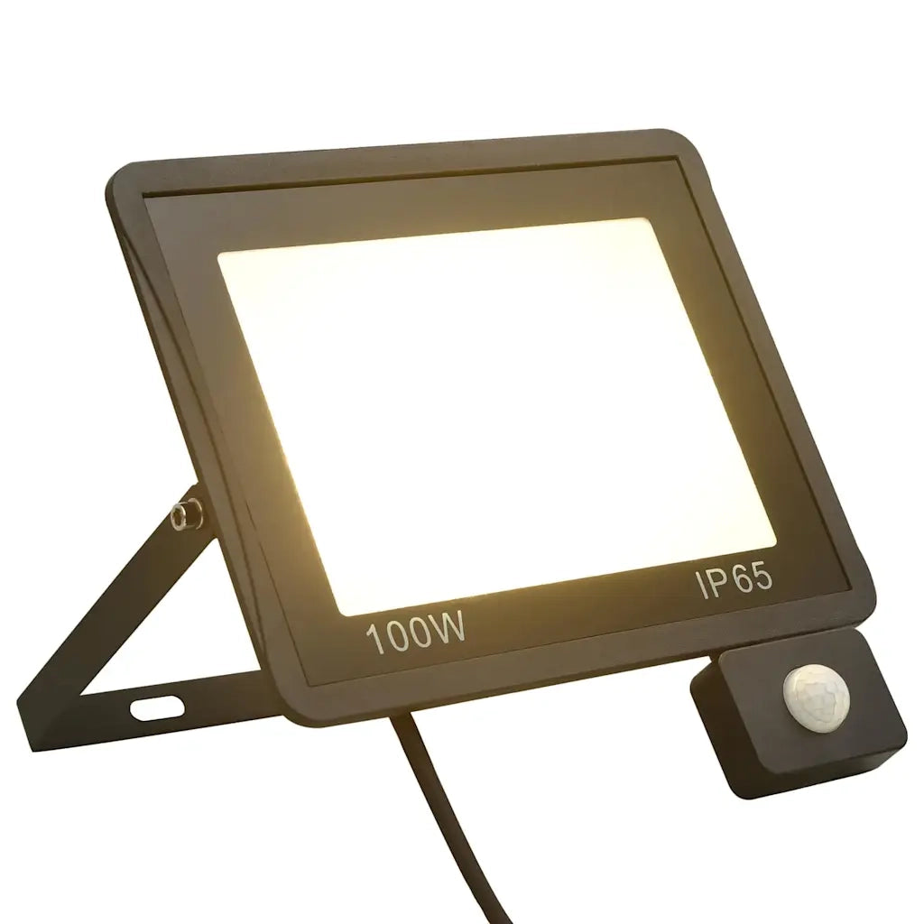 Proiettore a LED con sensore per esterni 27 x 25 x 6 cm angolo di rilevamento 180° moderna finitura in alluminio nero 02_0046089