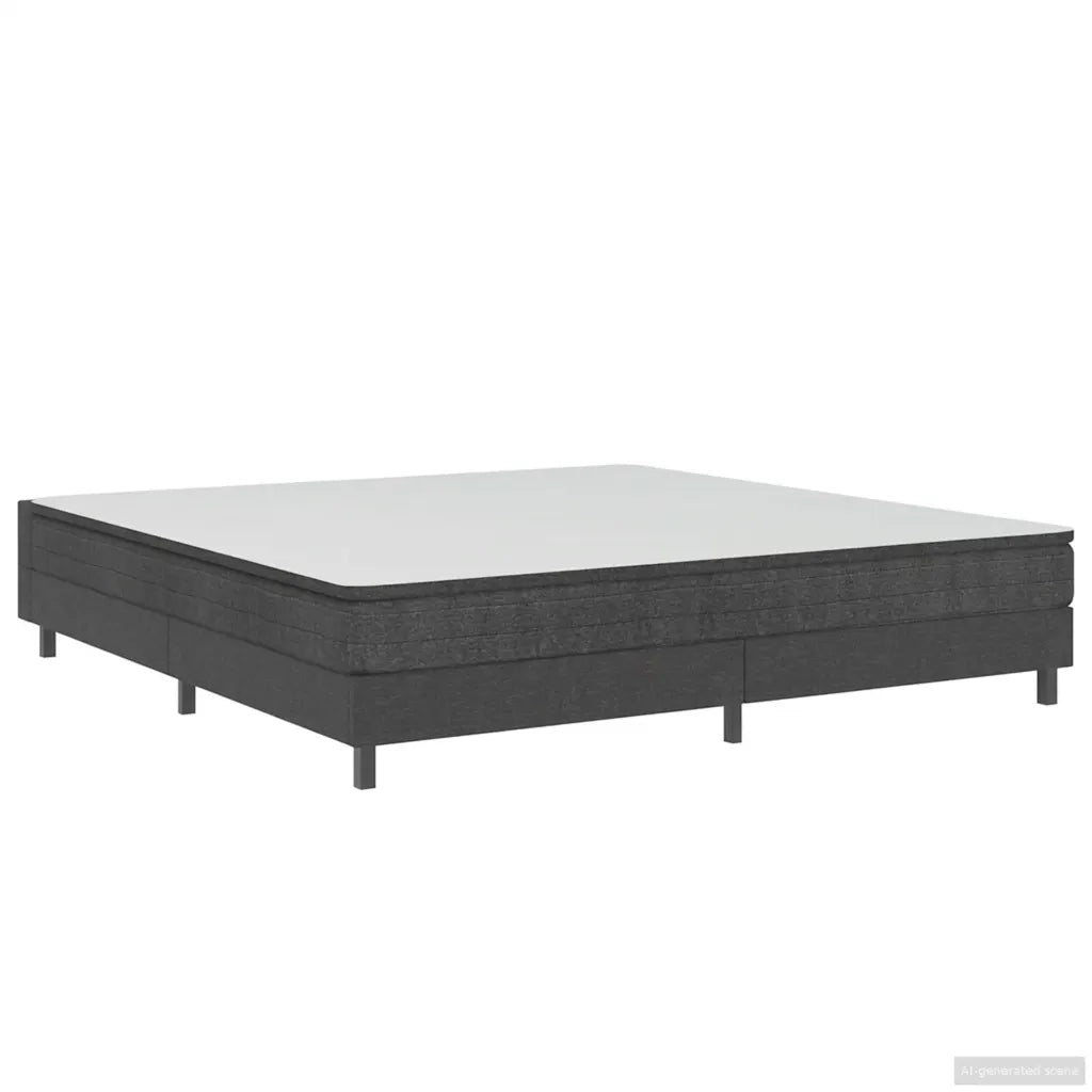 Letto a Molle Grigio in Tessuto 200x200 cm 287459