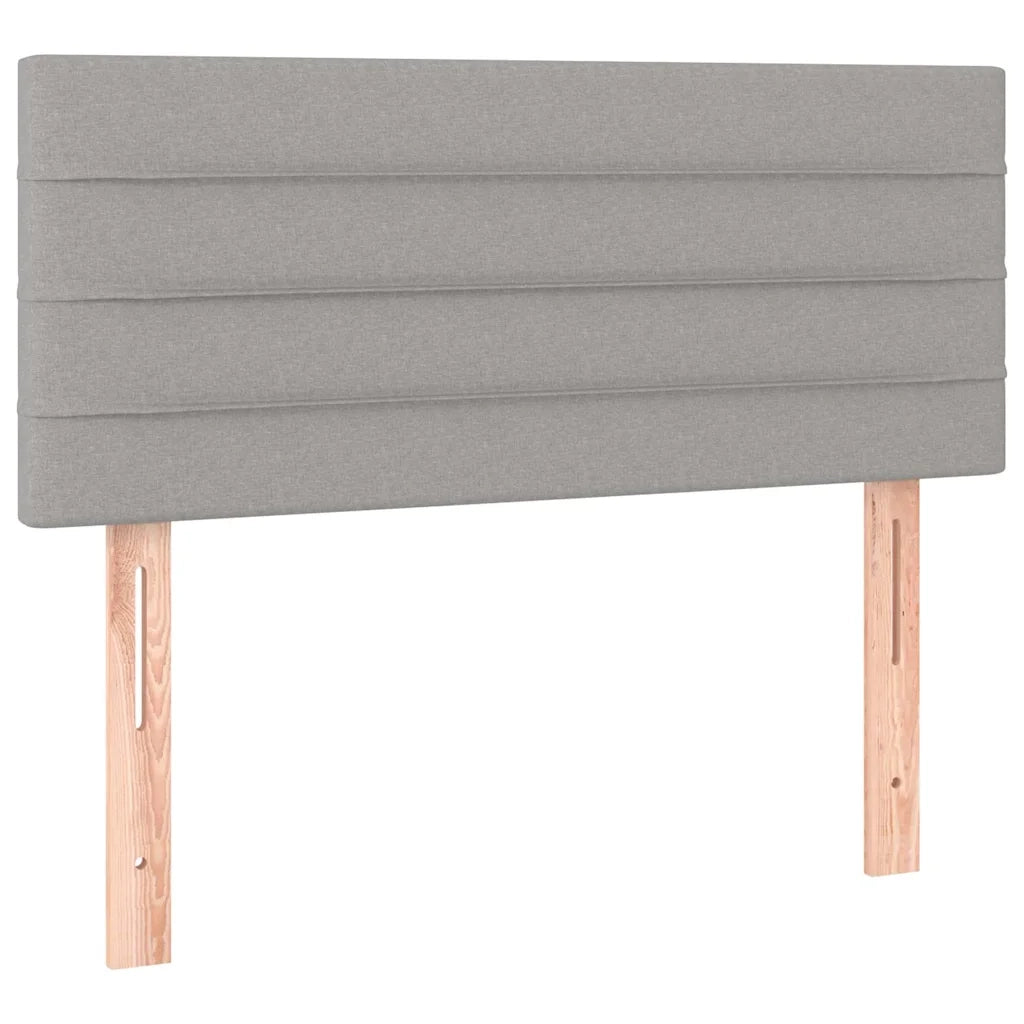 Letto a Molle Materasso e LED Grigio Chiaro 80x200 cm Tessuto