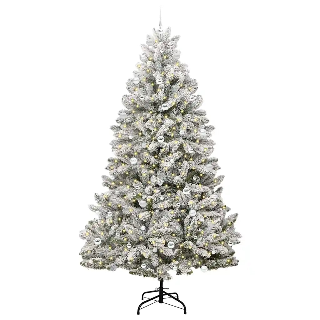 Albero di Natale artificiale con 300 LED Verde e Bianco 240 cm
