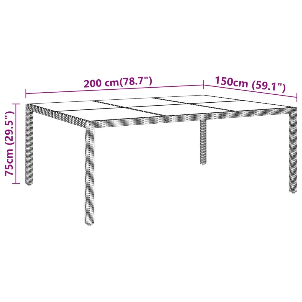 Set Pranzo da Giardino 11pz in Polyrattan Grigio 3058554