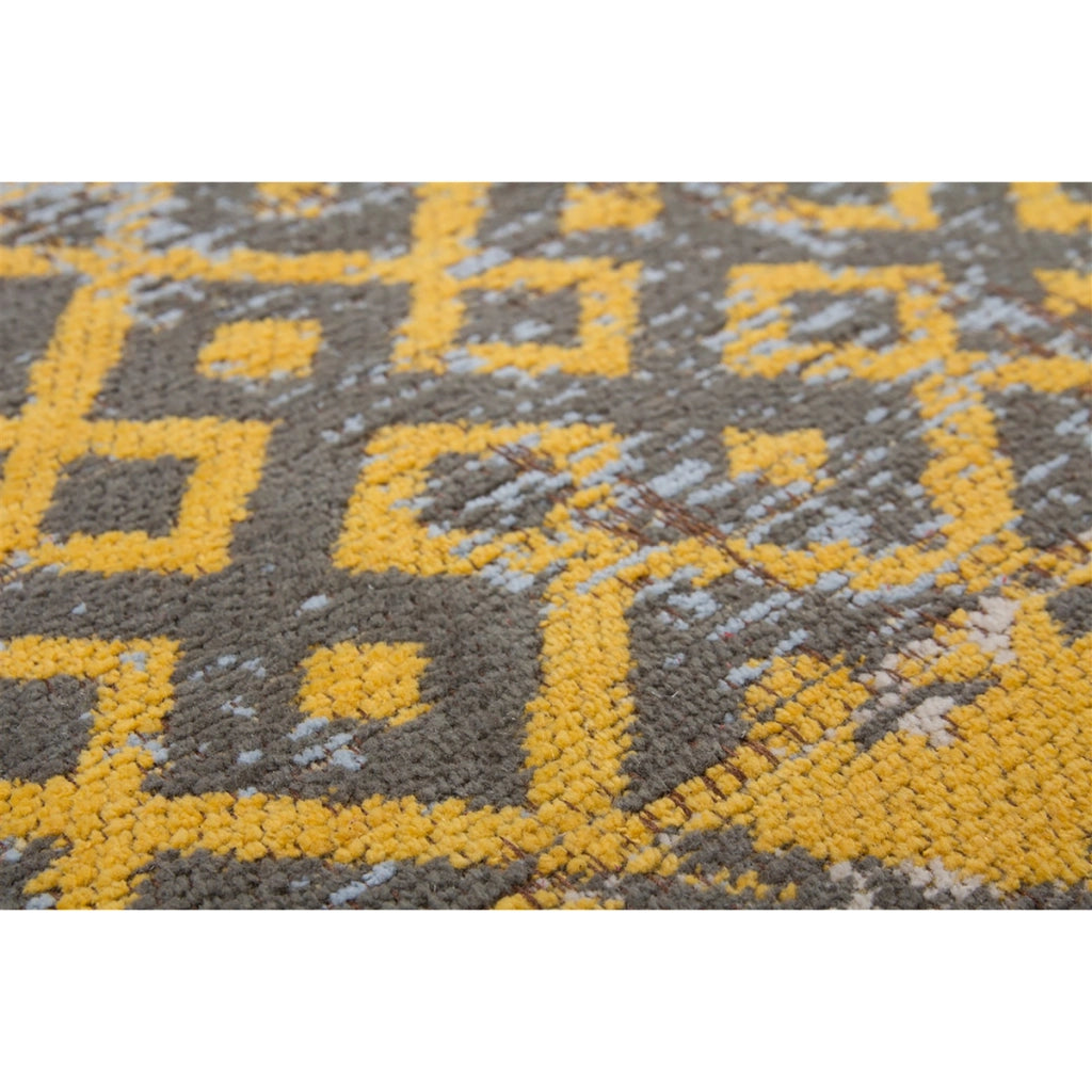 Tappeto Jacquard 150 Gold con motivo Patchwork
