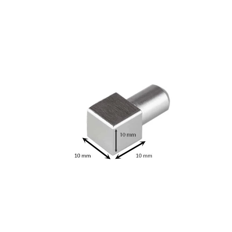 Capsula quadrata in alluminio : Modello - 10MM, Finitura - LUCIDA