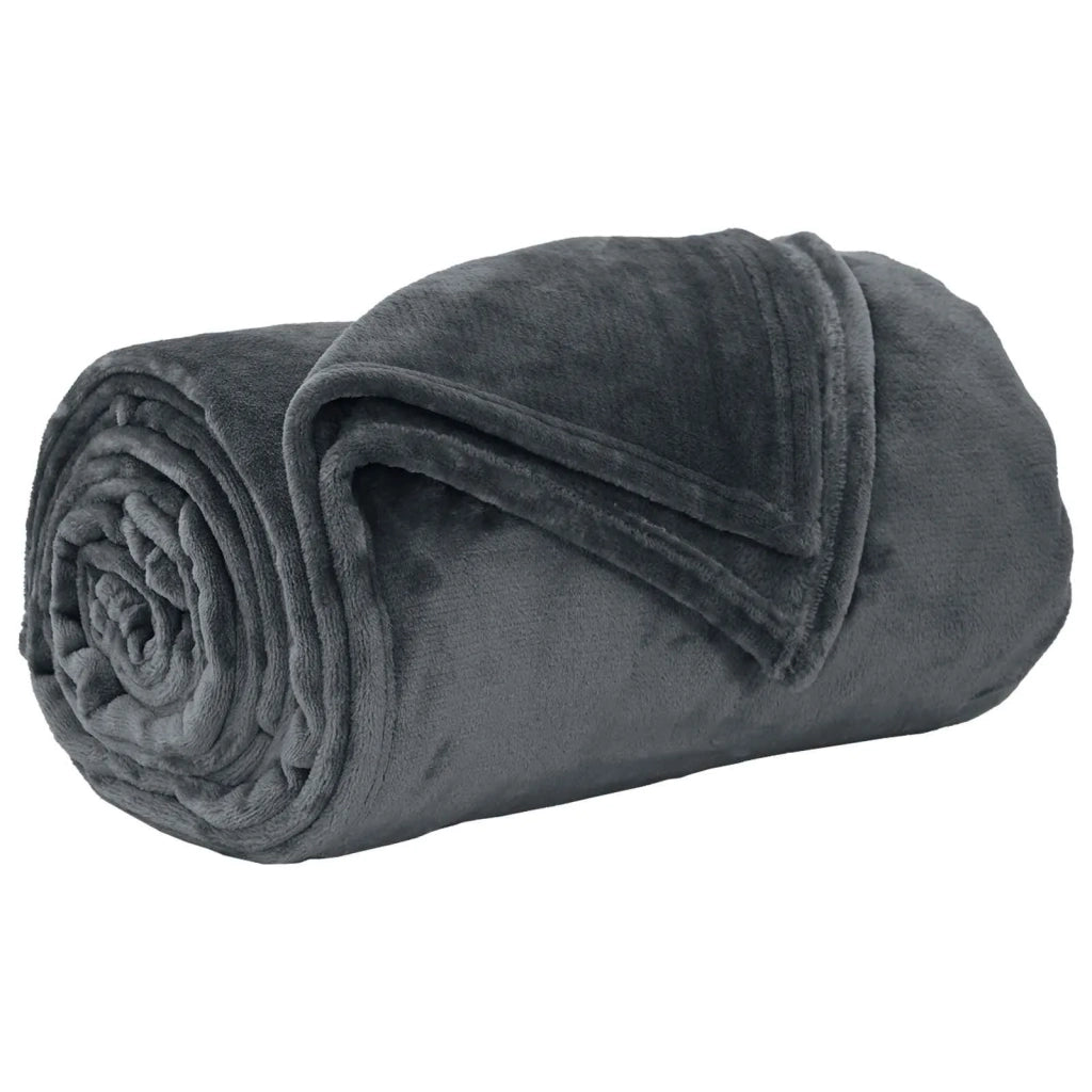 Coperta Grigio scuro 150 x 200 cm Panno 42016766