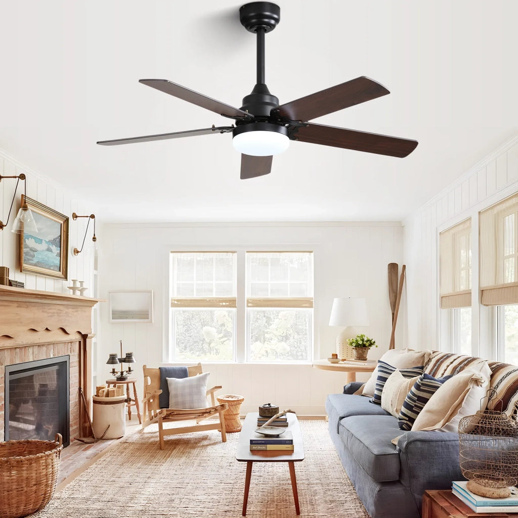Ventilatore da soffitto piatto 106 cm con luce e telecomando, motore DC silenzioso, funzione timer e memoria luce