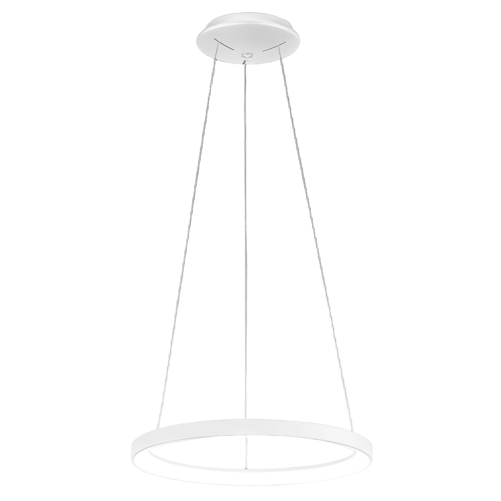 Lampada a sospensione KRIZIA S/M 3000K Bianco - LED 50W 2900lm dimmerabile taglio fase + push in alluminio satinato - Gea Luce