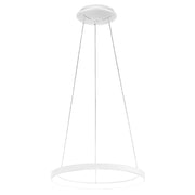 Lampada a sospensione KRIZIA S/M 3000K Bianco - LED 50W 2900lm dimmerabile taglio fase + push in alluminio satinato - Gea Luce