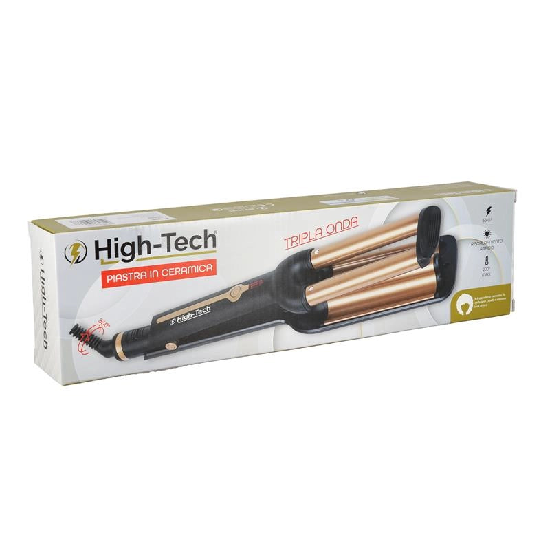 HIGH-TECH PIASTRA PER CAPELLI A TRIPLA ONDA DA 55W CON PIASTRA IN CERAMICA