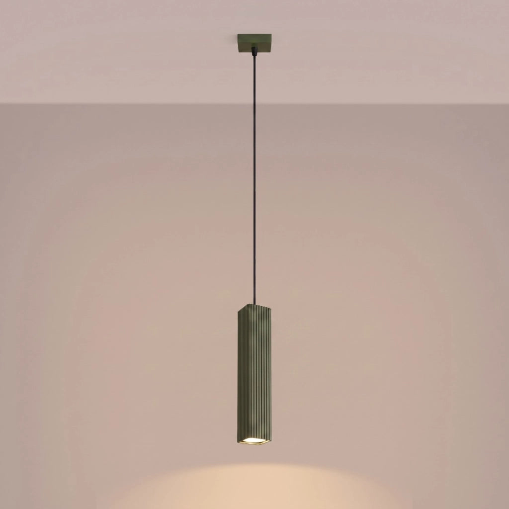 Lampada a sospensione RAYO 1 verde oliva