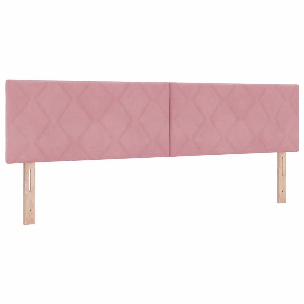 Letto a molle con materasso Rosa 180 x 200 cm Velluto 3339259