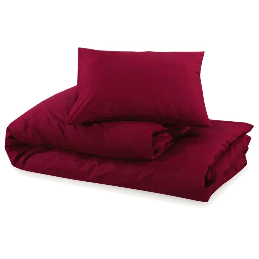 Set Copripiumino Bordò 200x200 cm in Cotone 136184