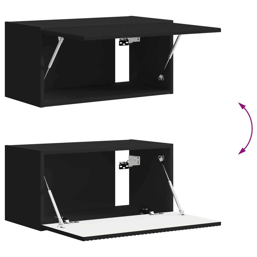 Set mobile TV 4 pcs Nero Legno multistrato 3409151