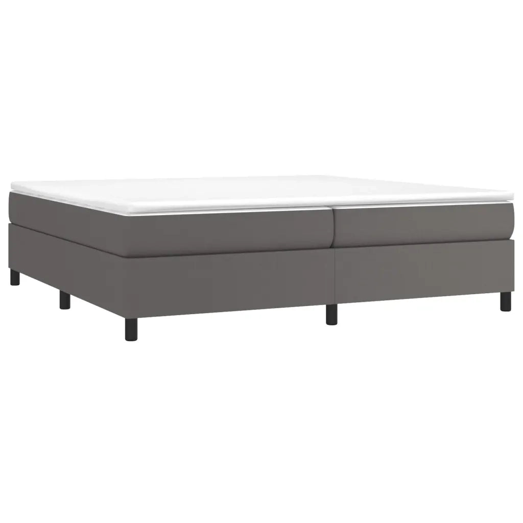 Struttura Letto a Rete a Molle Grigio 200x200 cm in Similpelle