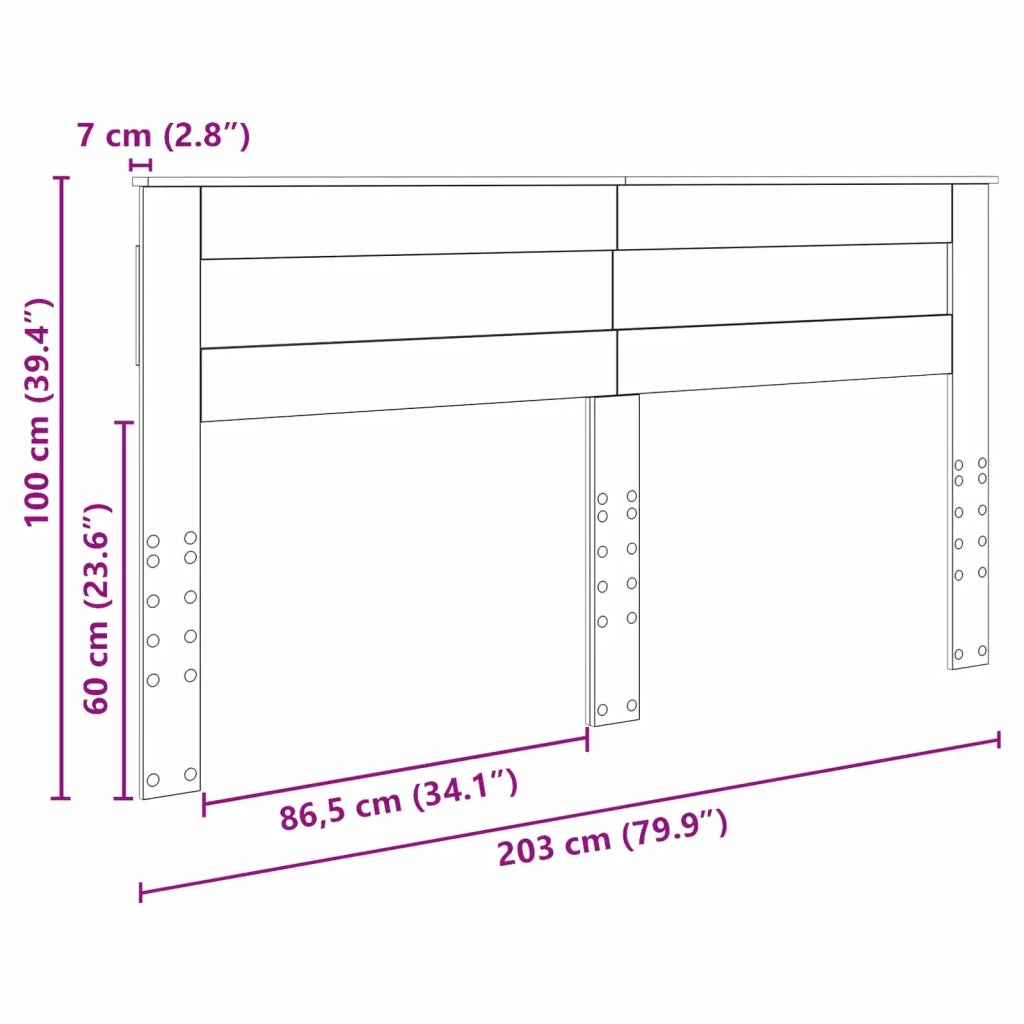 Testiera | Testata Grigio cemento Legno multistrato