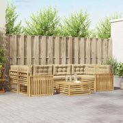 Set di divani da esterno 7 pz Bianco e Beige 3390123