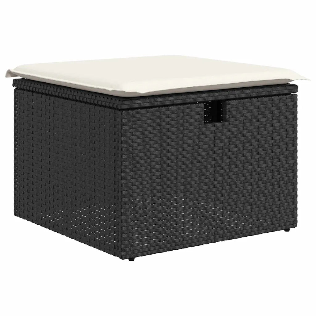 Set Divano da Giardino 8 pcs Nero polyrattan 3361362