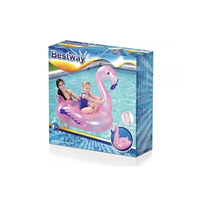 CAVALCABILE MARE PISCINA GONFIABILE FENICOTTERO 122X99X105 CM