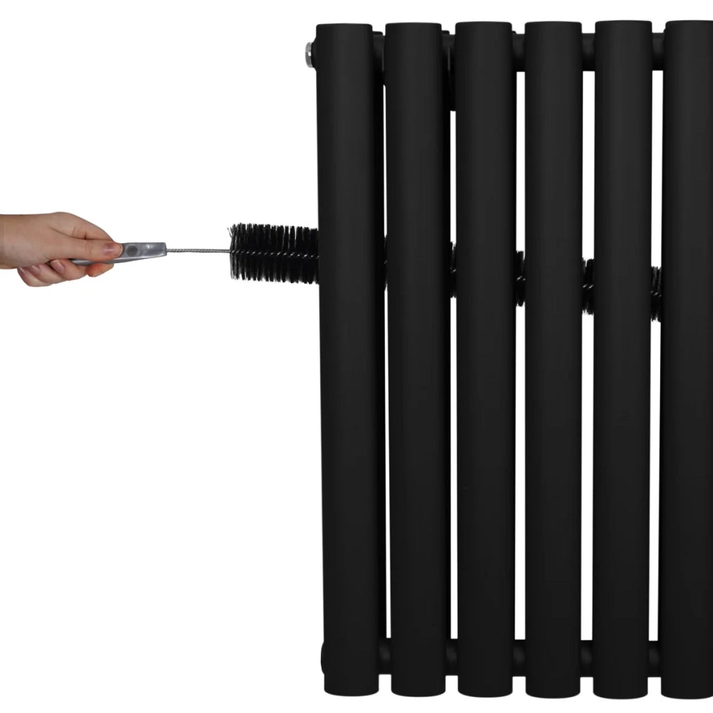 Radiatore a colonna ovale - 600 mm x 600 mm - Nero