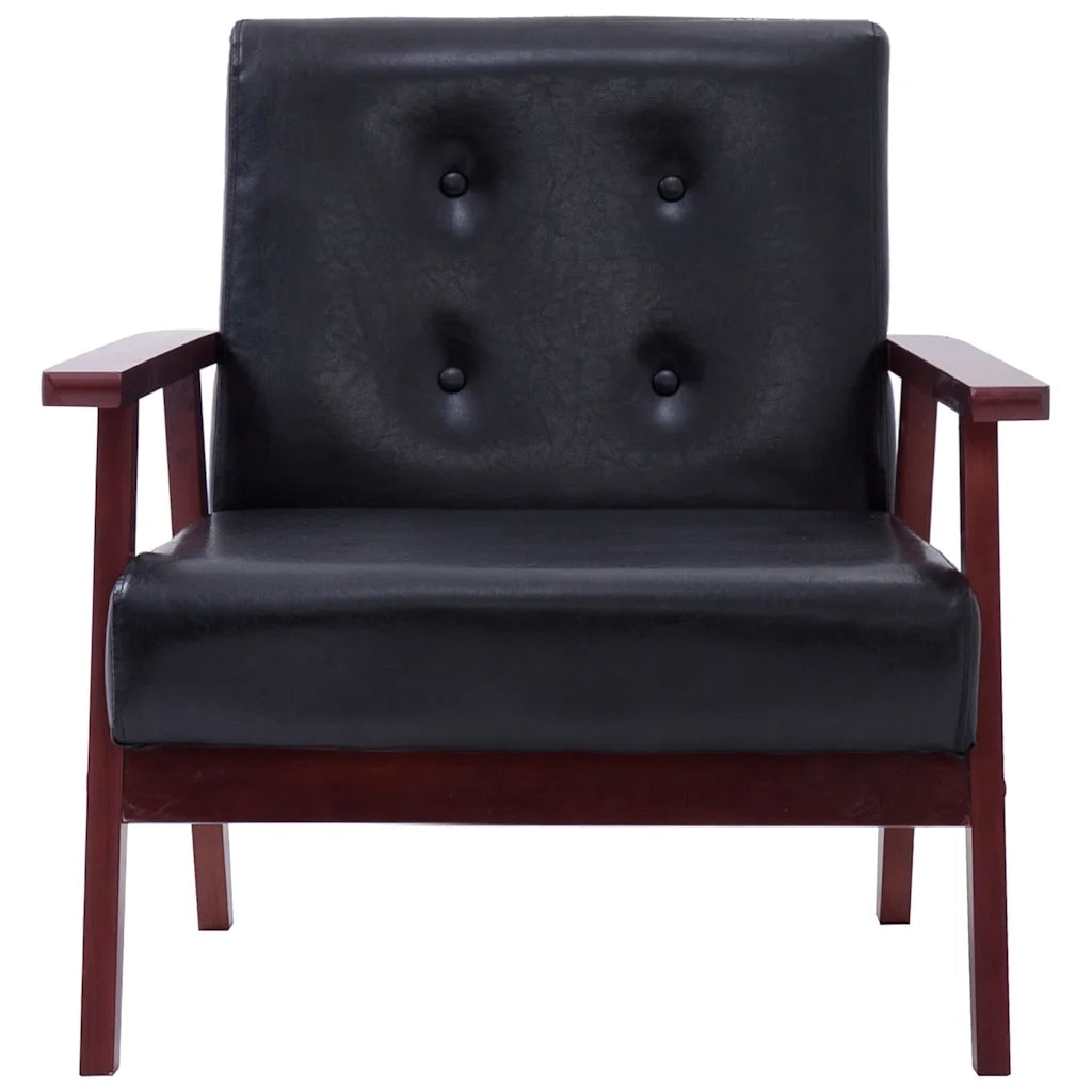 Set di Divani 2 pz Nero in Similpelle 278397