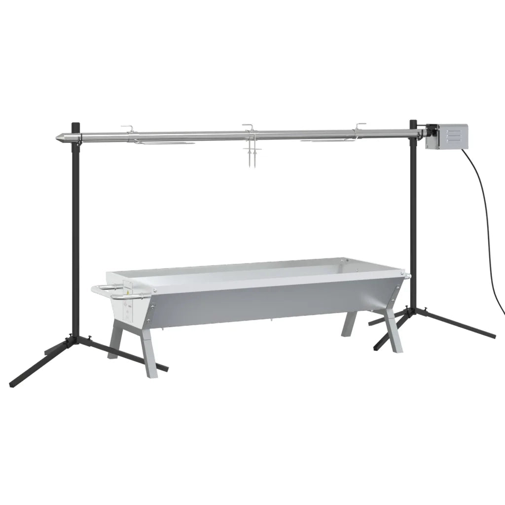 Set Griglia e Vassoio Barbecue Automatico in Acciaio Inox