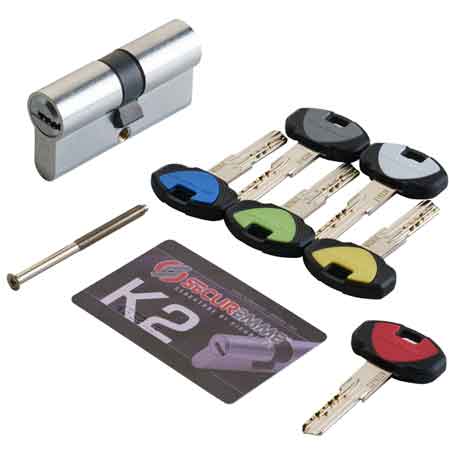 CILINDRO SAGOMATO 'K2' SECUREMME 70 mm (25+10+35) - SECUREMME