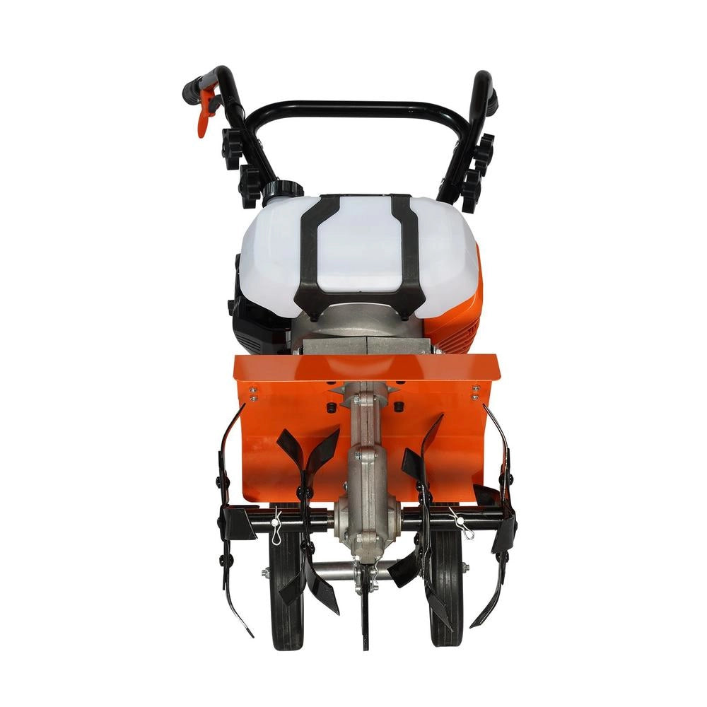 Garden Tiller, 43cc Displacement, Gas-powered, 300mm Working Width, 100mm Cultivating Depth, Steel Cultivating Blade, 1110x448x910mm Cultivator