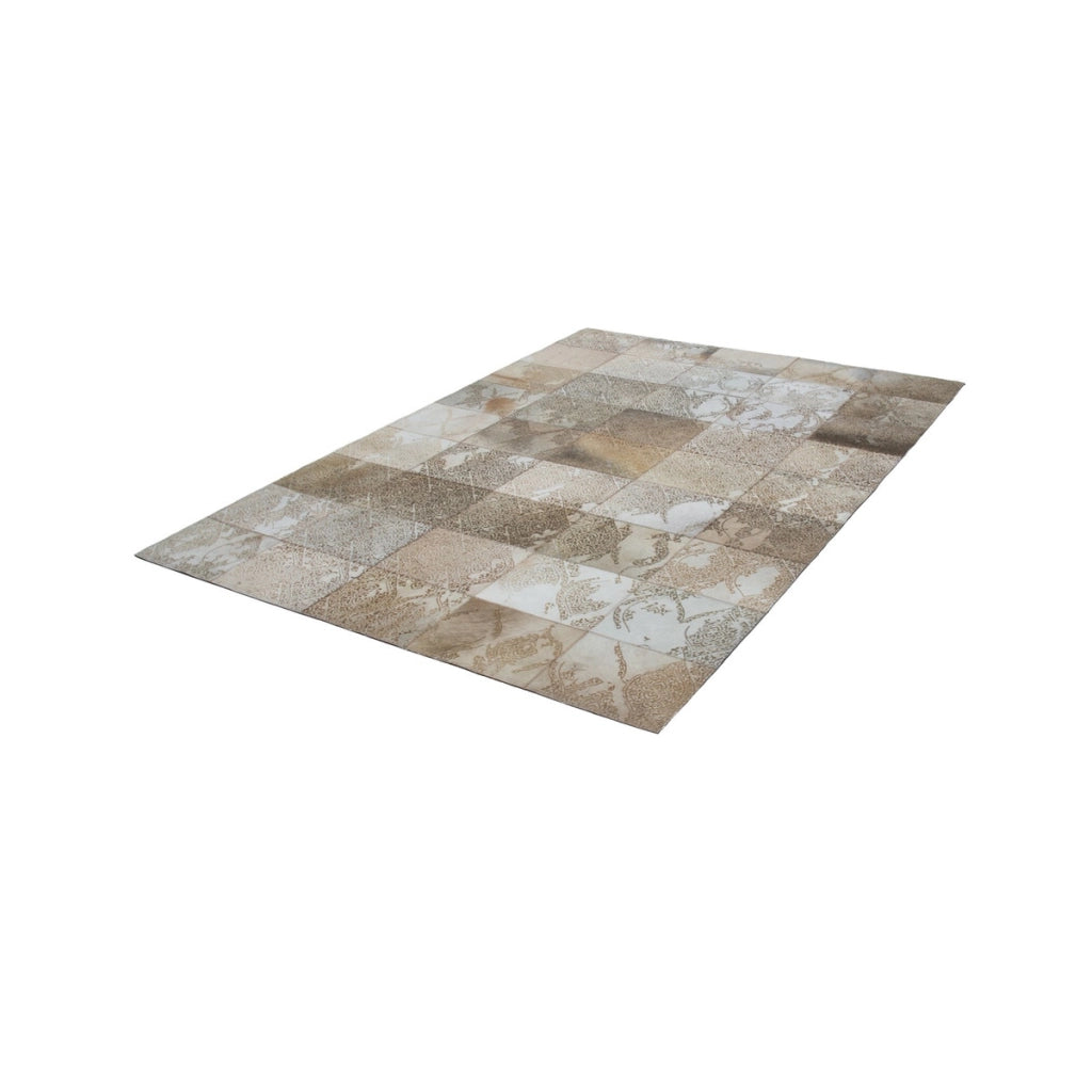Tappeto Viper 333 Beige in Pelle e Poliestere