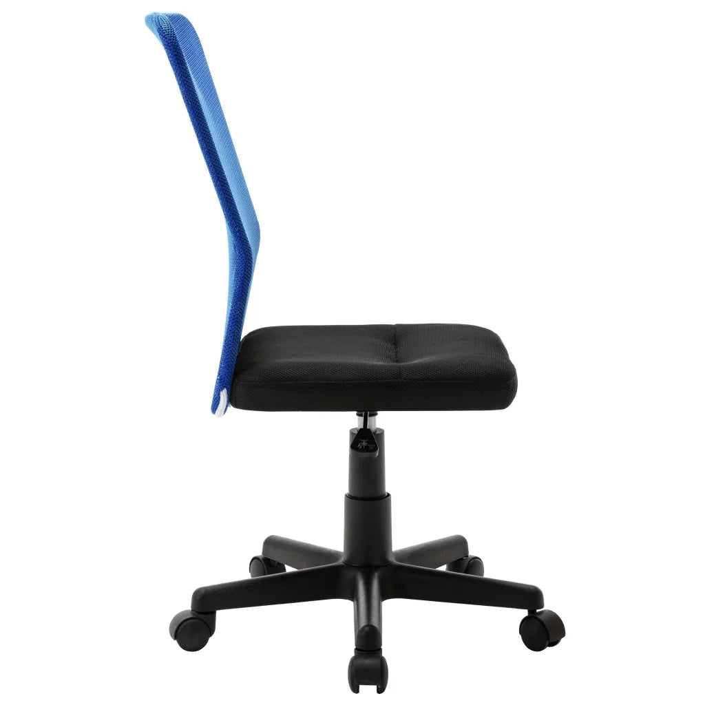 Sedia da Ufficio Nero e Blu 44x52x100 cm in Tessuto a Rete 289511