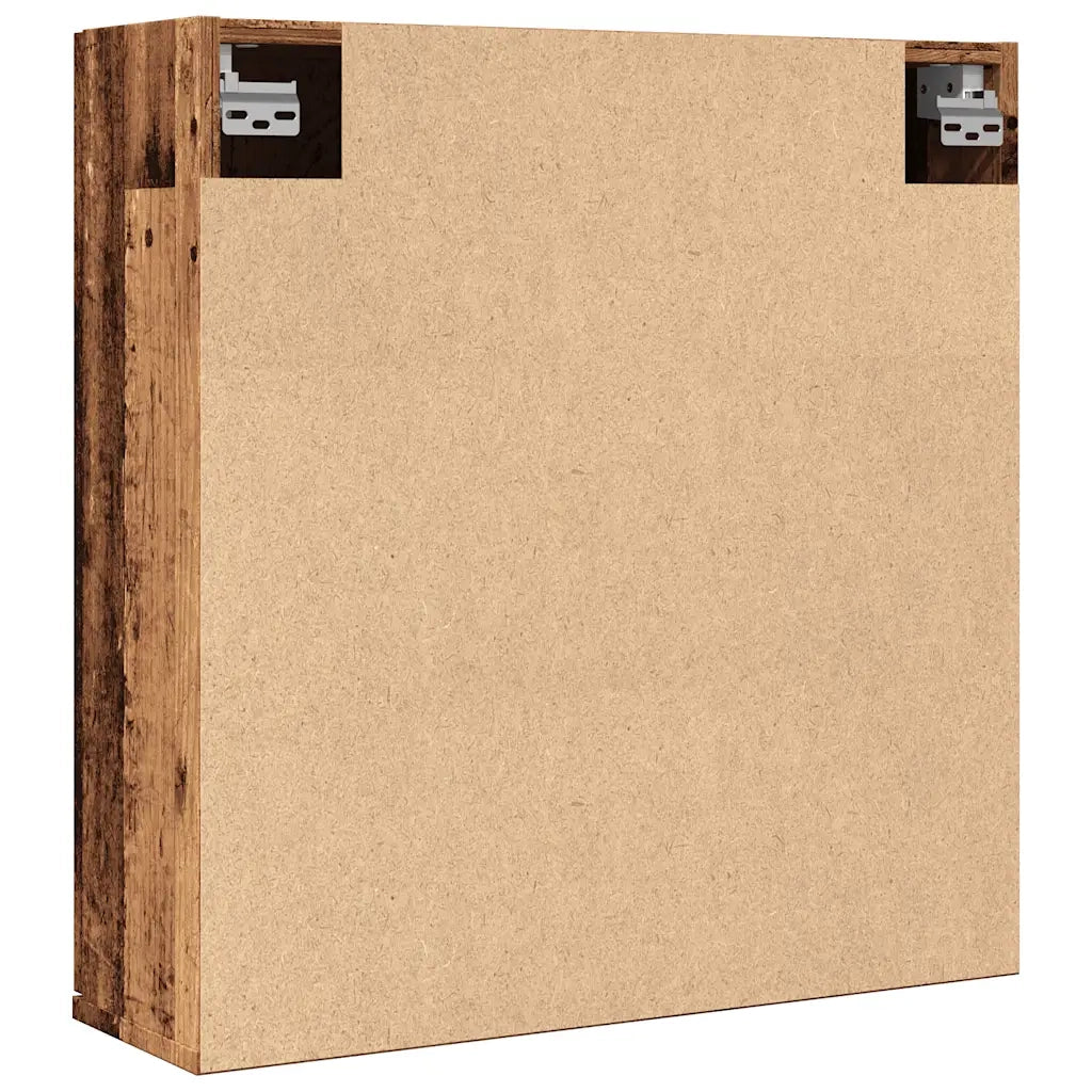 Mobile Bagno con Specchio Legno Antico Legno Multistrato 856940