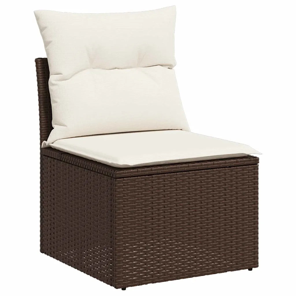 Set Divano da Giardino con cuscino 6 pcs Marrone polyrattan 3348624