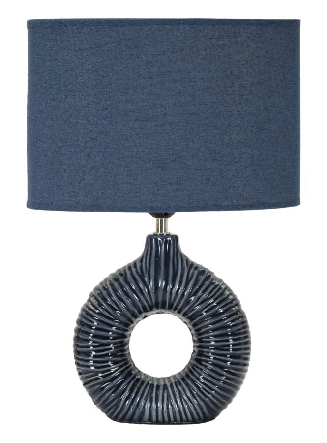 LAMPADA DA TAVOLO SETA BLU CM 28,5X15X43
