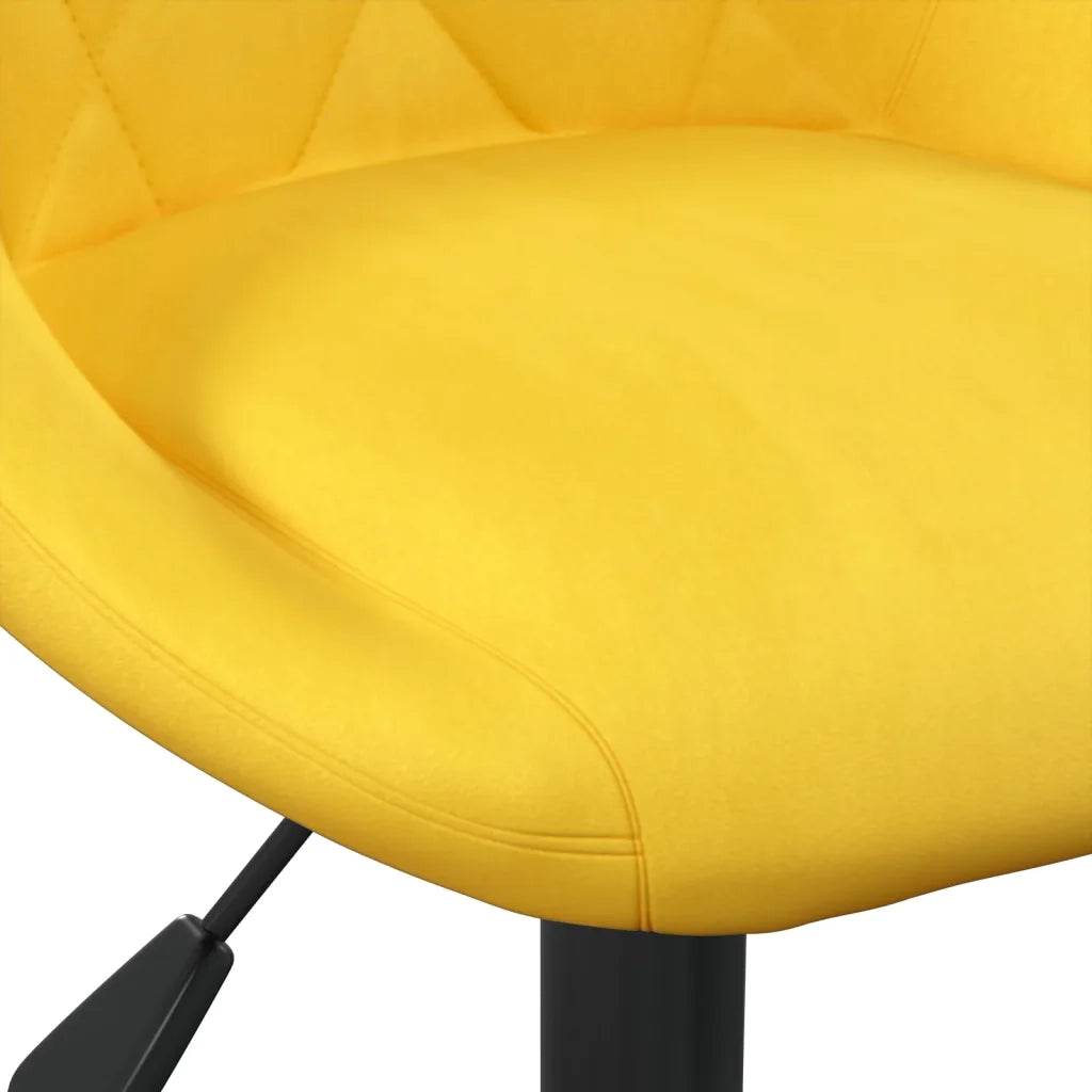 Sedia da Ufficio | Sedia da Gaming Giallo Senape in Velluto