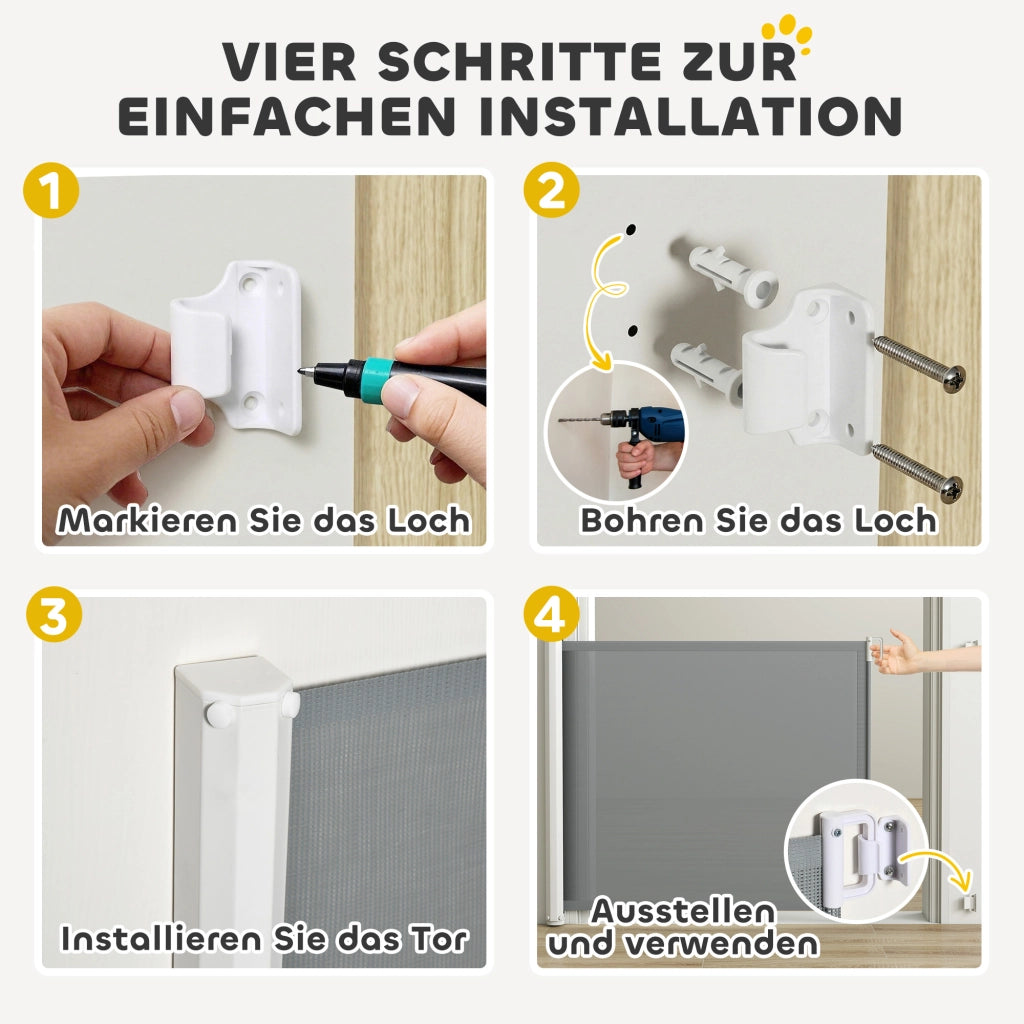 Cancelletto di Sicurezza per Scale ¨C Xylo ¨C Metallo e Plastica Grigio