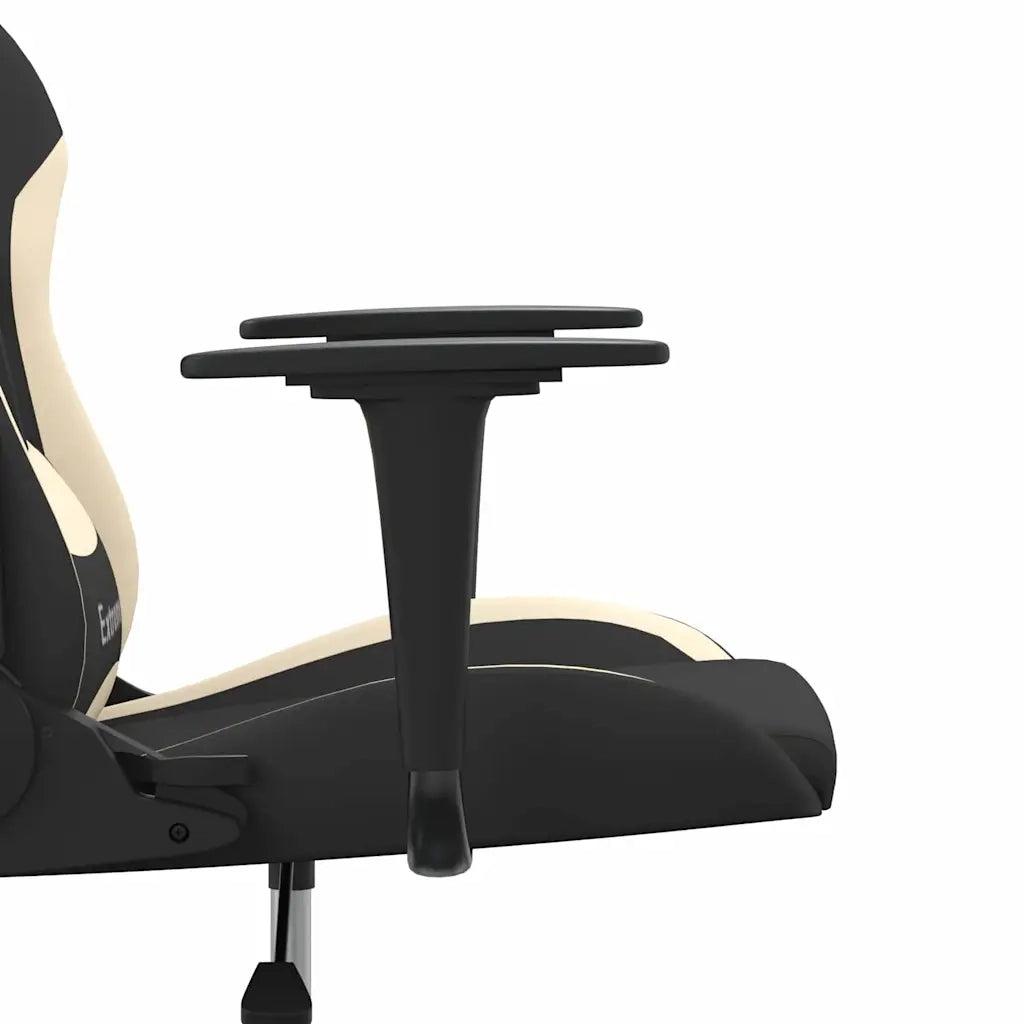 Sedia da Gaming Nero e Crema in Tessuto 3143711