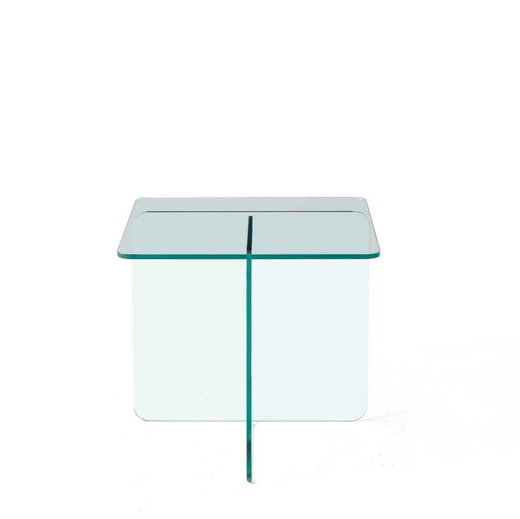 TAVOLINO Laterale 45x45x51 cm Vetro Trasparente