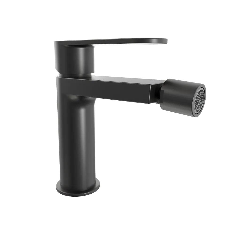 Set miscelatori lavabo 13cm bidet miscelatore esterno vasca nero opaco | Margot
