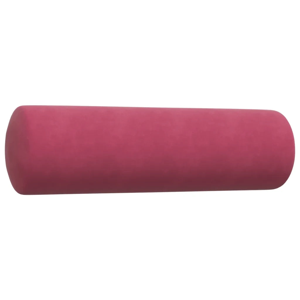 Set di Divani 2 pz con Cuscini e Rinforzi Rosso Vino in Velluto 3278495